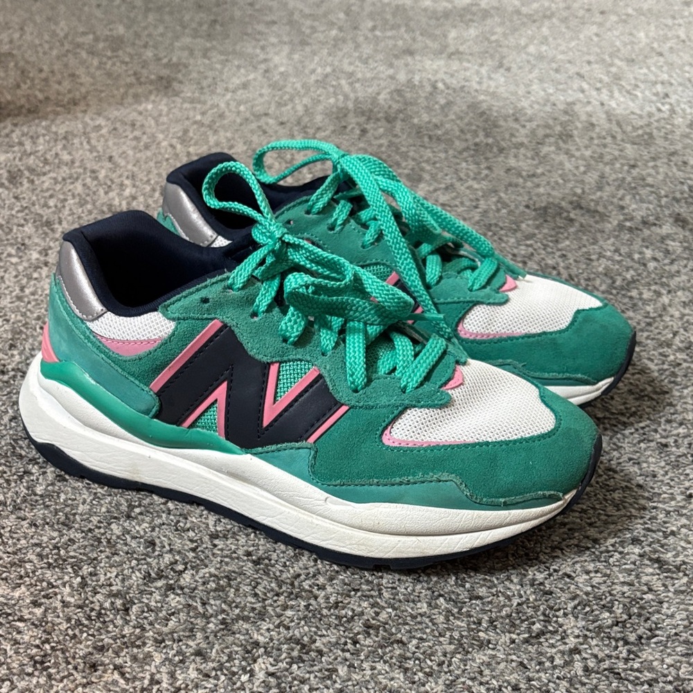 New Balance Womens Green and Pink Sneakers